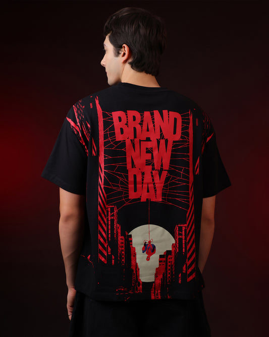 Spider-Man Printed Oversized Fit Tshirt For Men