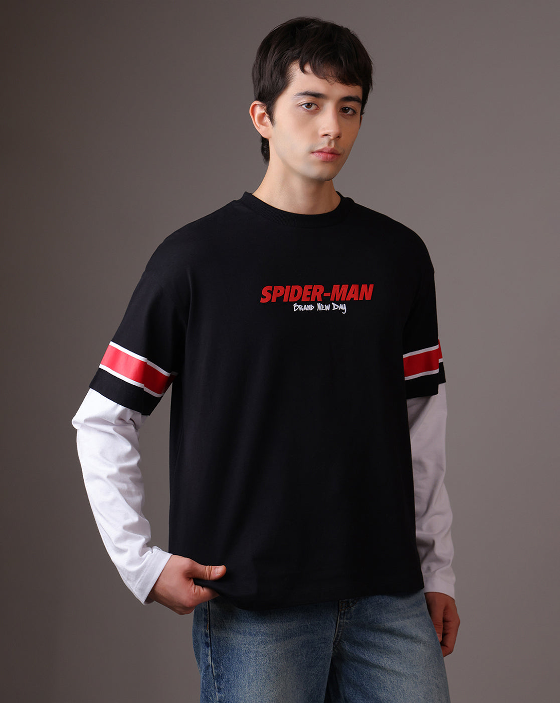 Spider-Man Brand New Day Relaxed Fit Doctor Sleeve Tshirt Men