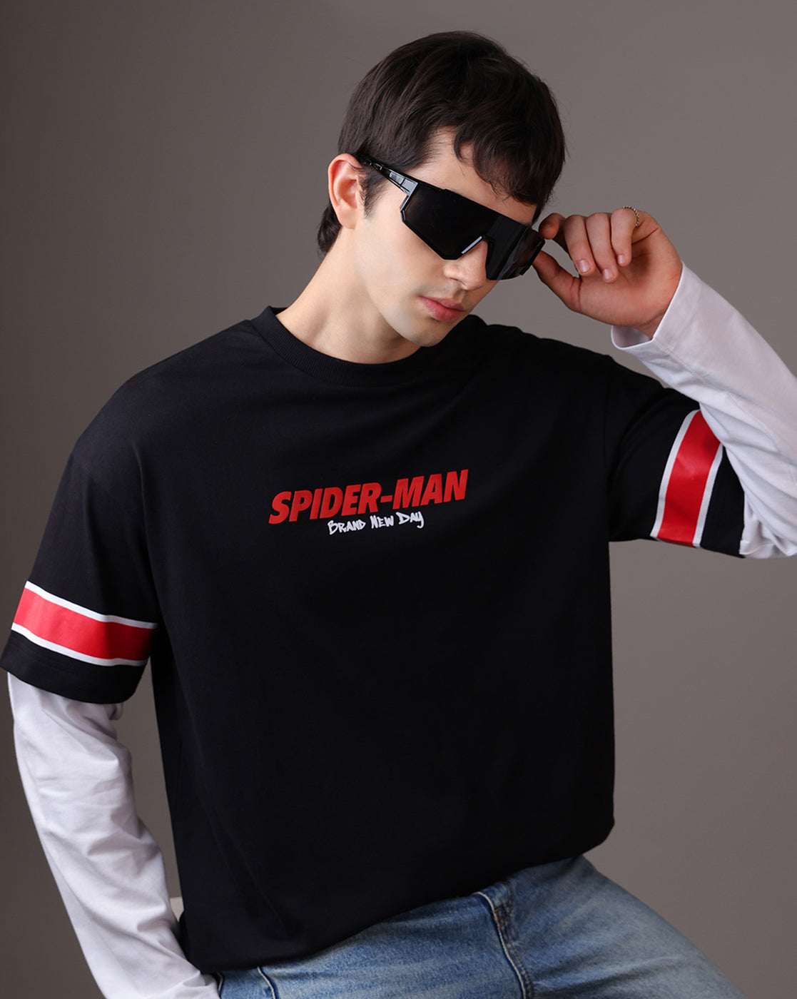 Spider-Man Brand New Day Relaxed Fit Doctor Sleeve Tshirt Men