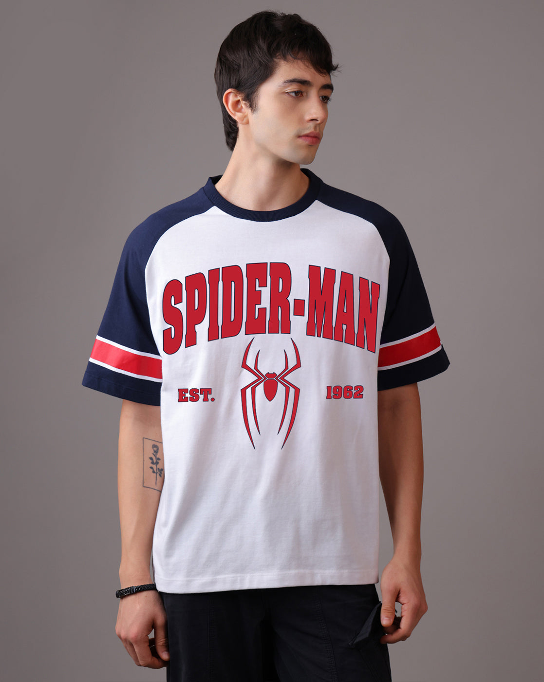 Spider-Man Oversized Raglan Sleeve Tshirt Men