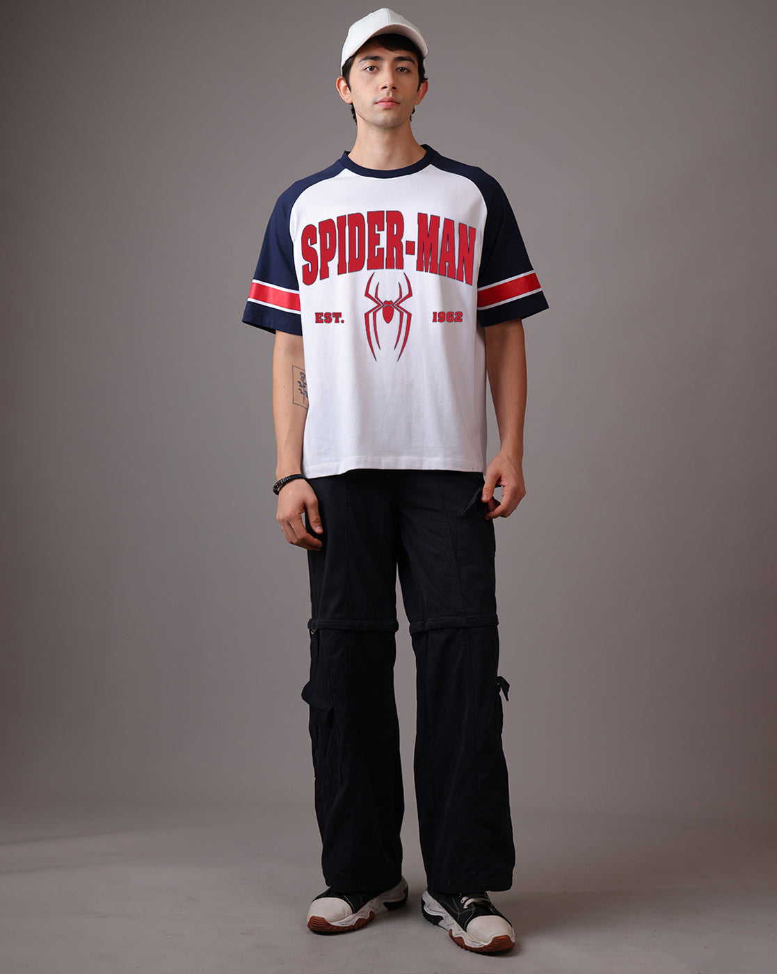 Spider-Man Oversized Raglan Sleeve Tshirt Men