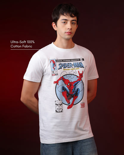 Spider-Man Brand New Day Comic Cover Regular Fit Tshirt Men