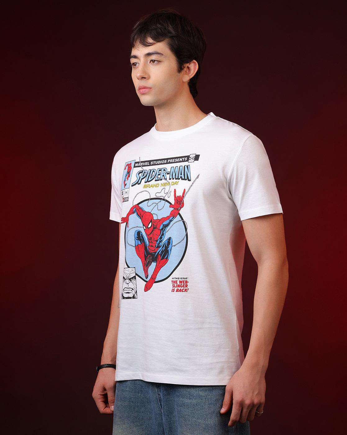 Spider-Man Printed Regular Fit Tshirt For Men