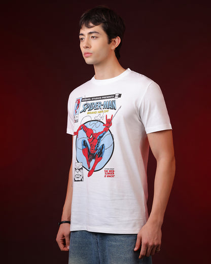 Spider-Man Brand New Day Comic Cover Regular Fit Tshirt Men