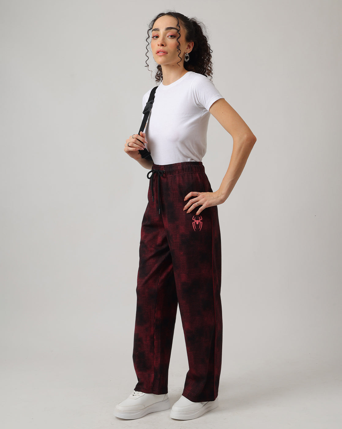 Spider-Man Printed Regular  Fit Joggers For Women