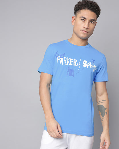 Spiderman Quirky Blue Tshirt Men