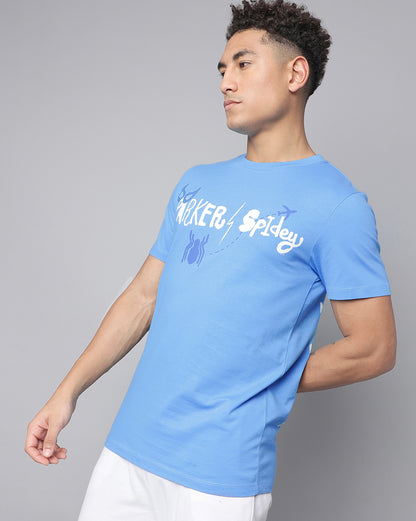 Spiderman Quirky Blue Tshirt Men