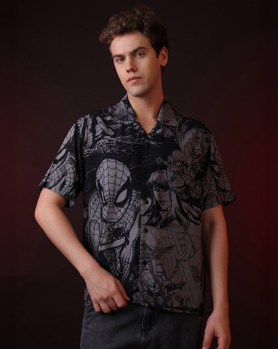 Marvel Comics Spider-Man Relaxed Fit Shirt Men