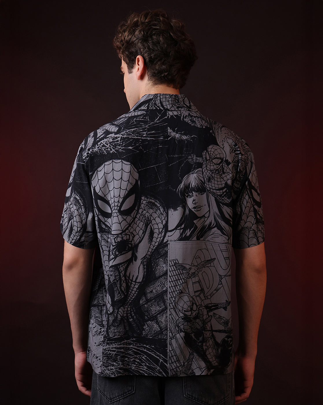 Marvel Comics Spider-Man Relaxed Fit Shirt Men