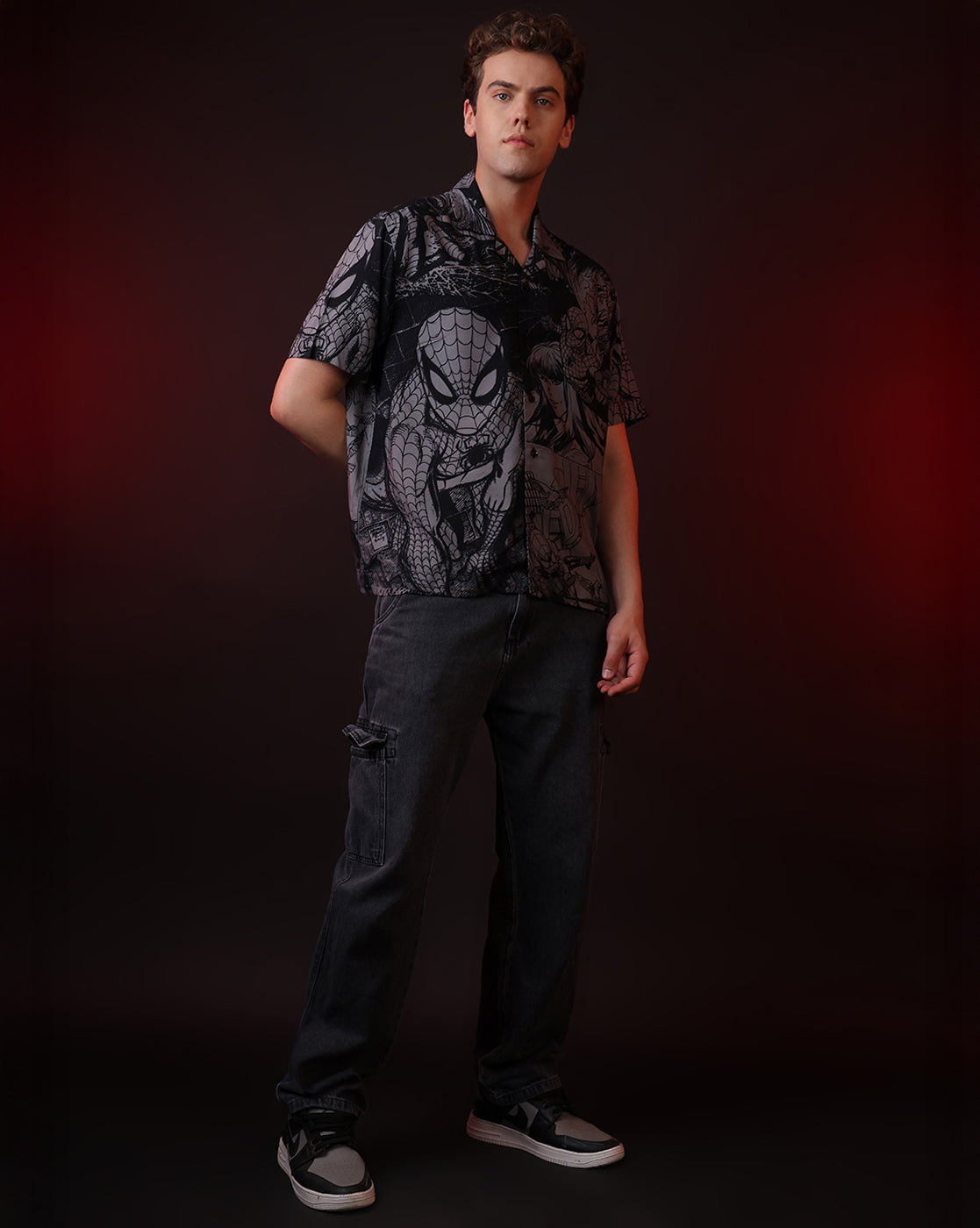 Marvel Comics Spider-Man Relaxed Fit Shirt Men