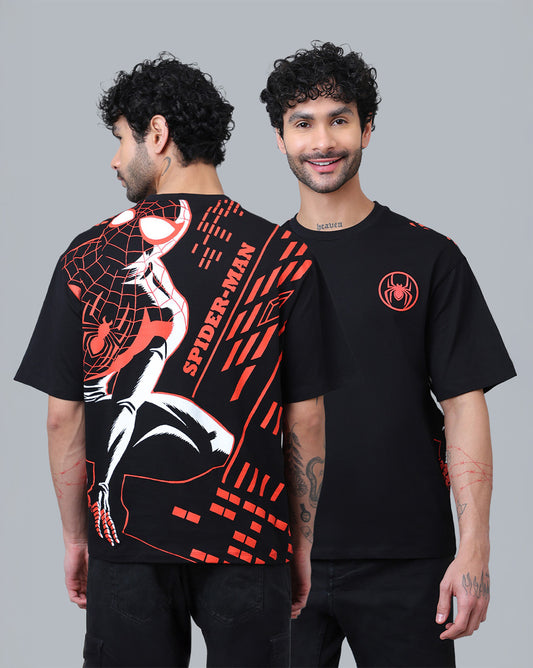 Spiderman Printed Oversized Tshirt For Men