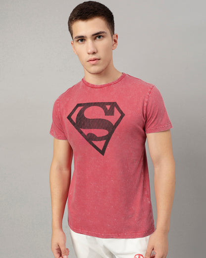 Superman Embroidered Regular Fit Tshirt  Men