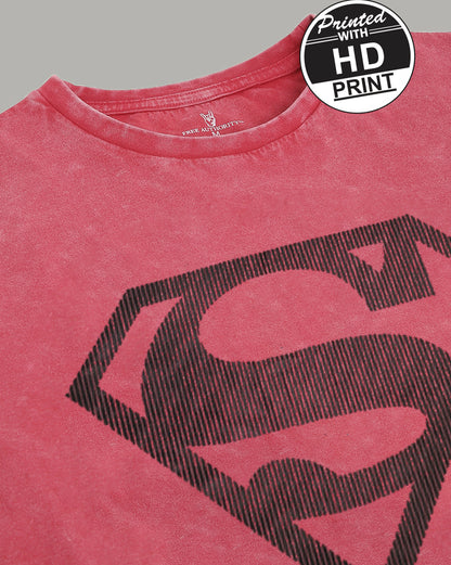 Superman Embroidered Regular Fit Tshirt  Men