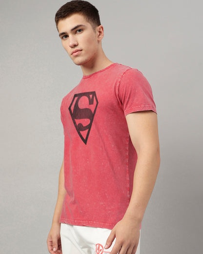 Superman Embroidered Regular Fit Tshirt  Men