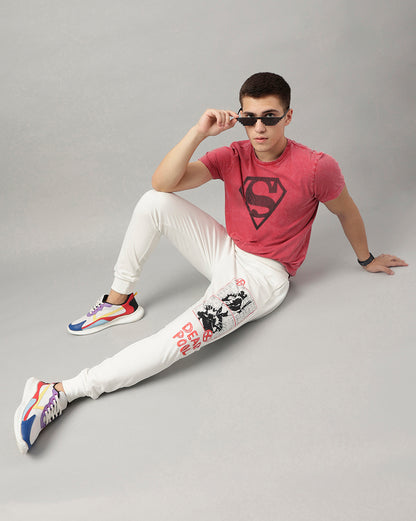 Superman Embroidered Regular Fit Tshirt  Men