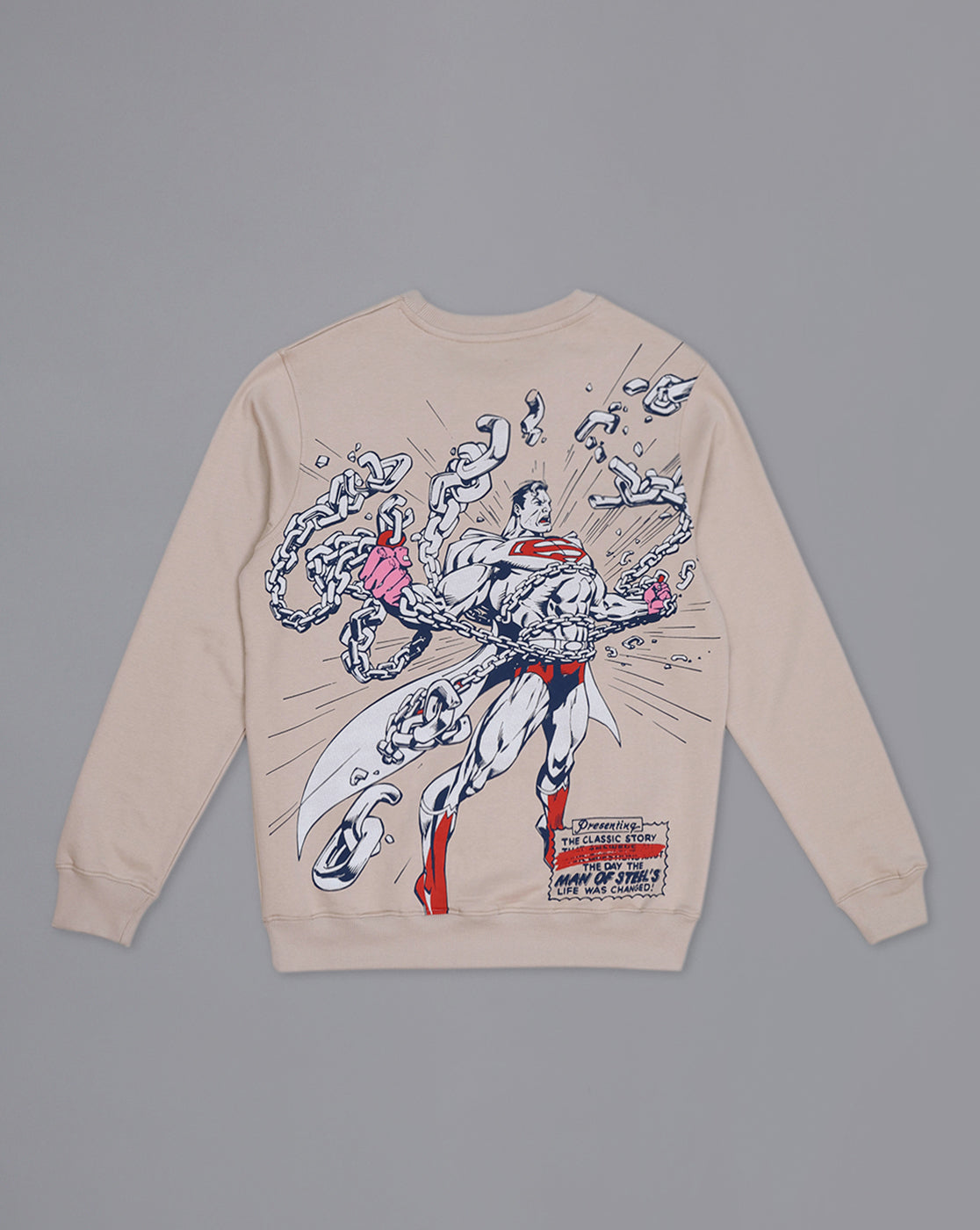 Superman Printed Regular Fit Sweatshirt For Men