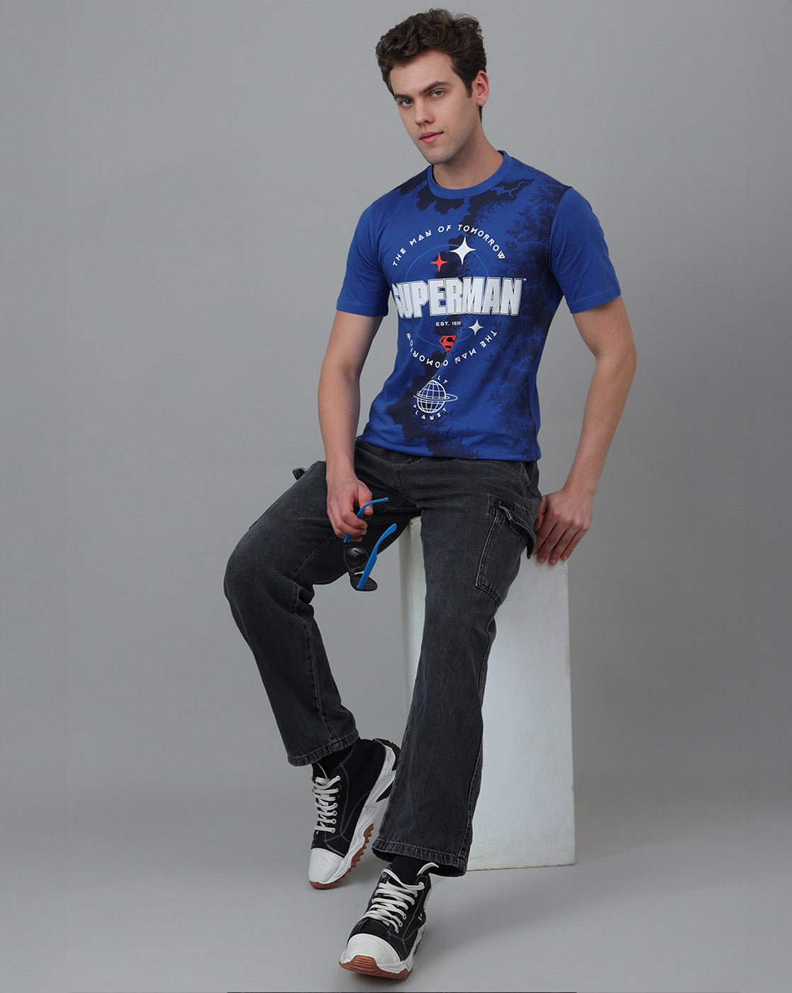 Superman Printed Regular Fit Tshirt For Men