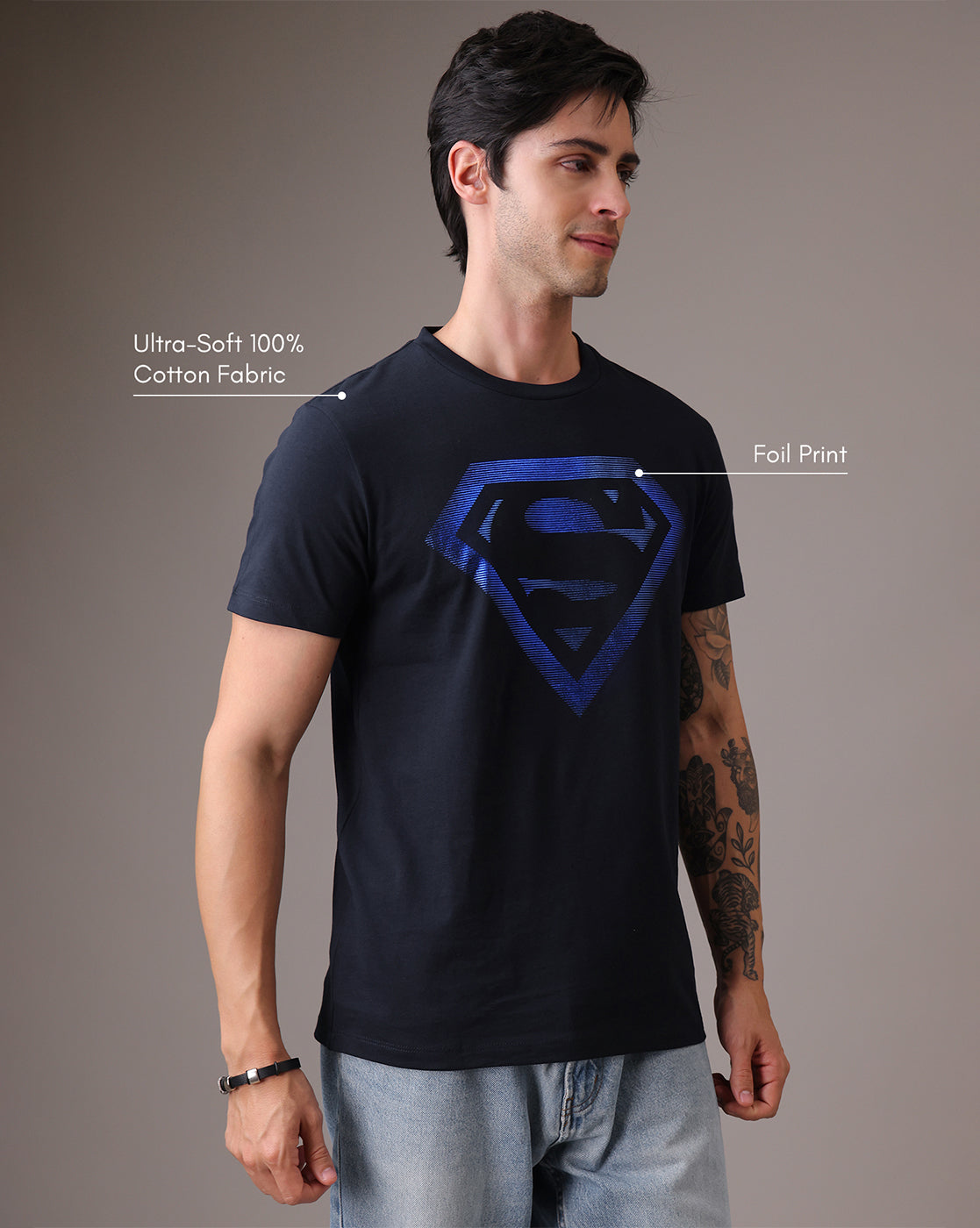 Superman Regular Fit Tshirt  Men