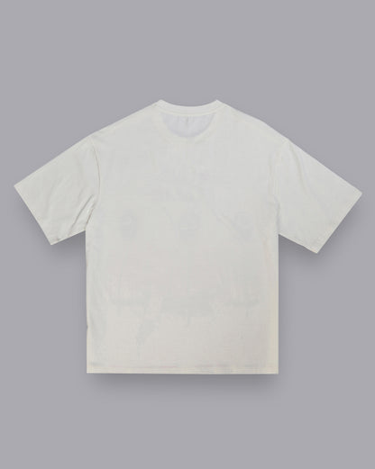 Oversized Squid Game T-shirt with red guard design and geometric mask symbols – Netflix official merch