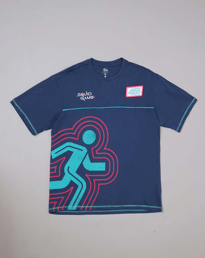 Squid Game Embroidered Oversized Tshirt  Men
