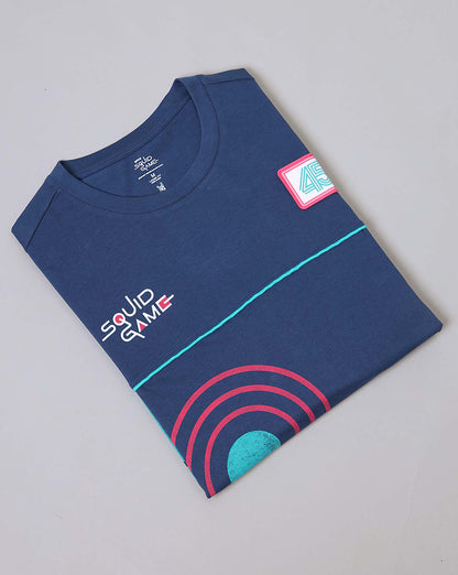 Squid Game Embroidered Oversized Tshirt  Men