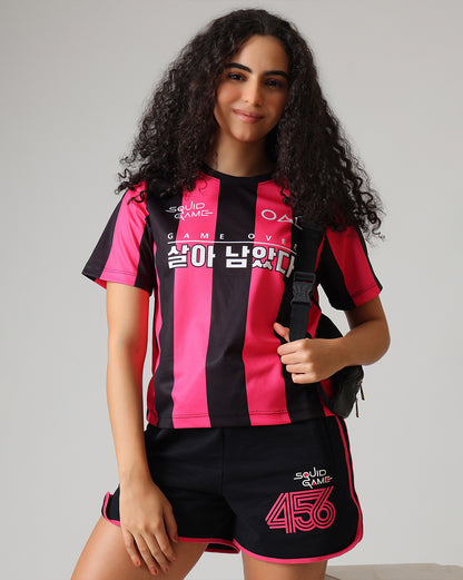 Squid Game Relaxed Fit T-Shirt & Regular Fit Shorts Co-ord Set Women