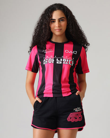 Squid Game Relaxed Fit T-Shirt & Regular Fit Shorts Co-ord Set Women