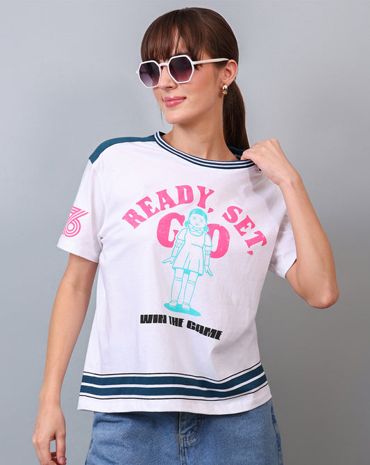 Squid Game Printed Oversized Tshirt For Women