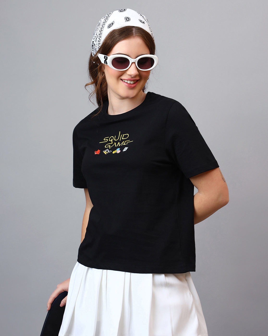Squid Game Printed Regular Fit Tshirt For Women