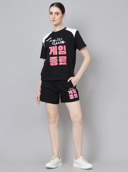 Squid Game  T-Shirt & Shorts Co-Ords Set  Women