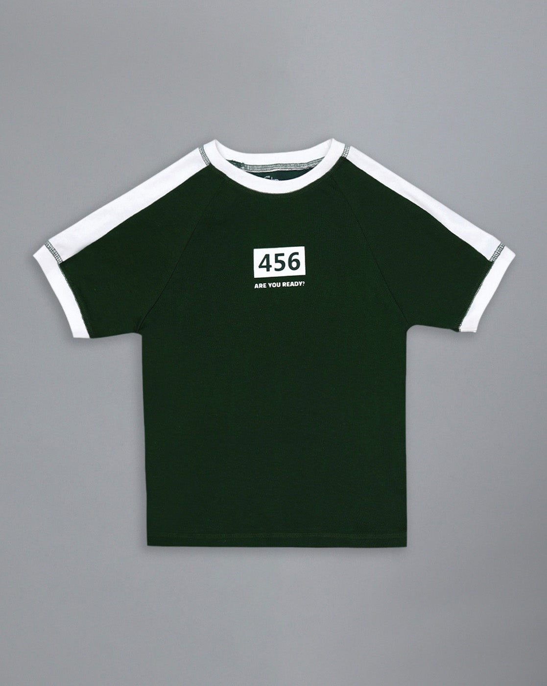 Squid Game Printed  Fitted Cropped Raglan Sleeves Tshirt For Women