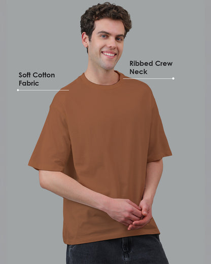 Pack of 2 Oversized Solid Tshirt  Men