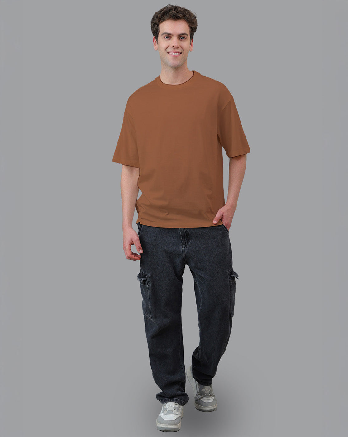 Pack of 2 Oversized Solid Tshirt For Men