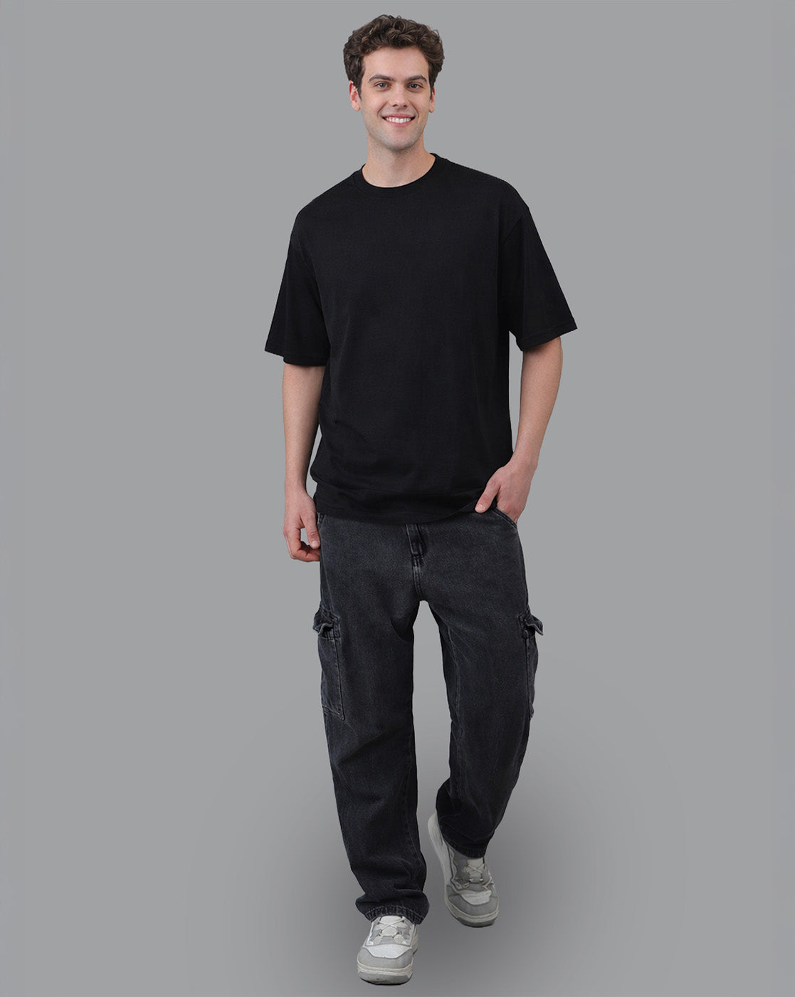 Pack of 2 Oversized Solid Tshirt For Men
