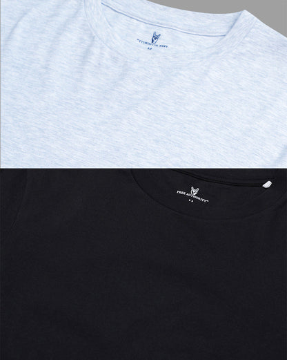 Men Solid Regular Fit Pack Of 2 Tshirt  Men