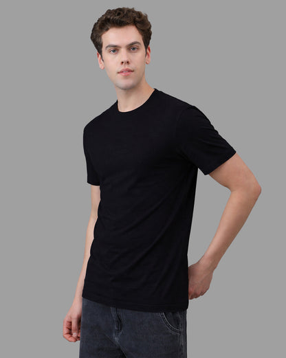 Men Solid Regular Fit Pack Of 2 Tshirt  Men