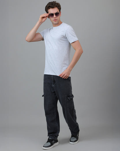 Men Solid Regular Fit Pack Of 2 Tshirt  Men