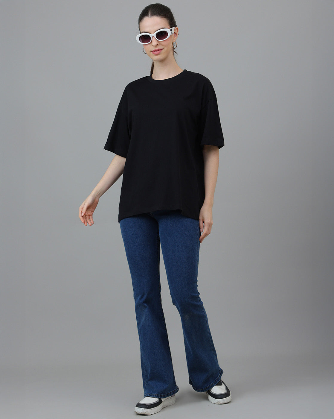 Pack of 2 Oversized Solid Tshirt For Women