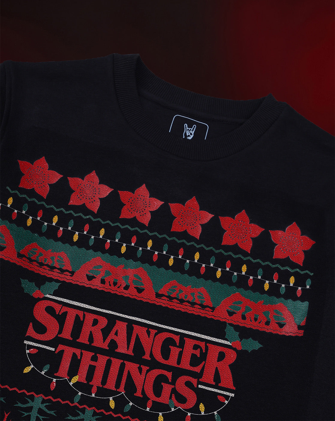 Stranger Things Ugly Sweater Theme Regular Fit Sweatshirt For Men