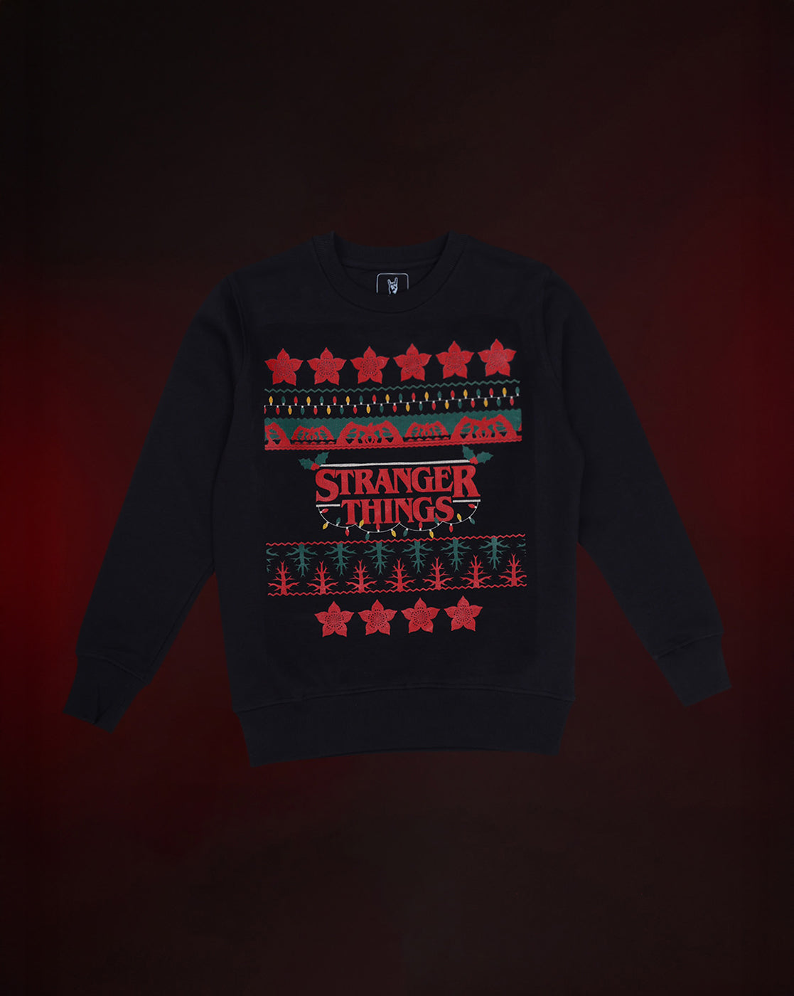 Stranger Things Ugly Sweater Theme Regular Fit Sweatshirt For Men