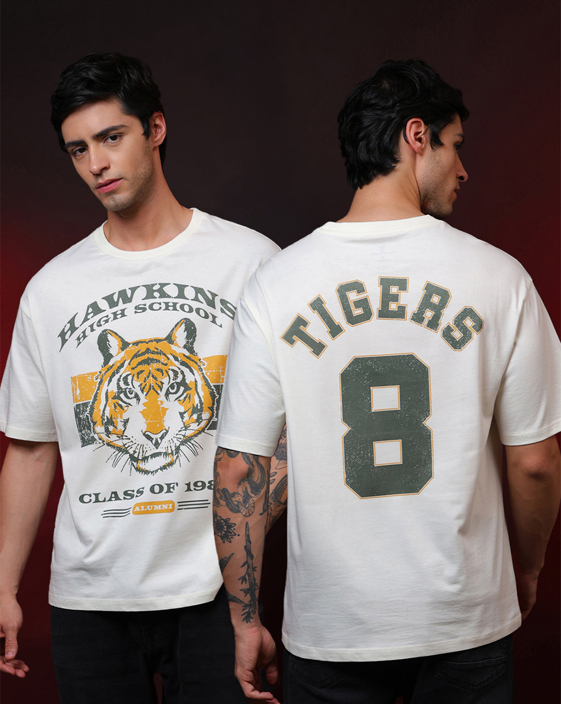 Stranger Things Hawkins High Oversized Tshirt Unisex