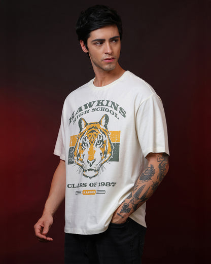 Stranger Things Hawkins High Oversized Tshirt Unisex