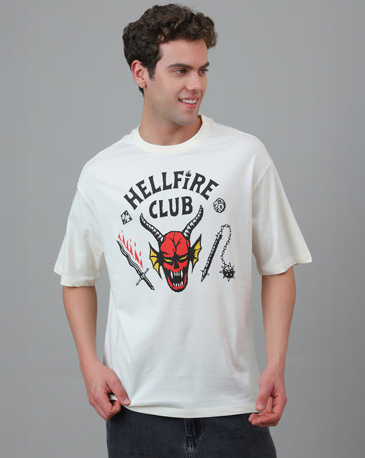 Stranger Things Hellfire Club Oversized Tshirt Men