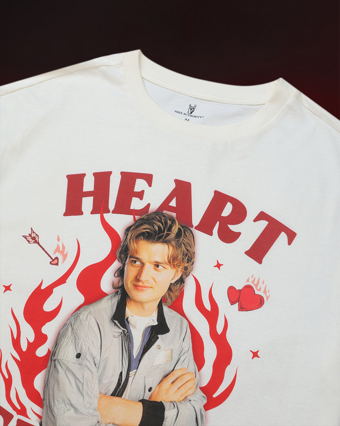 Stranger Things Steve Harrington Heart Throb Oversized Tshirt Unisex