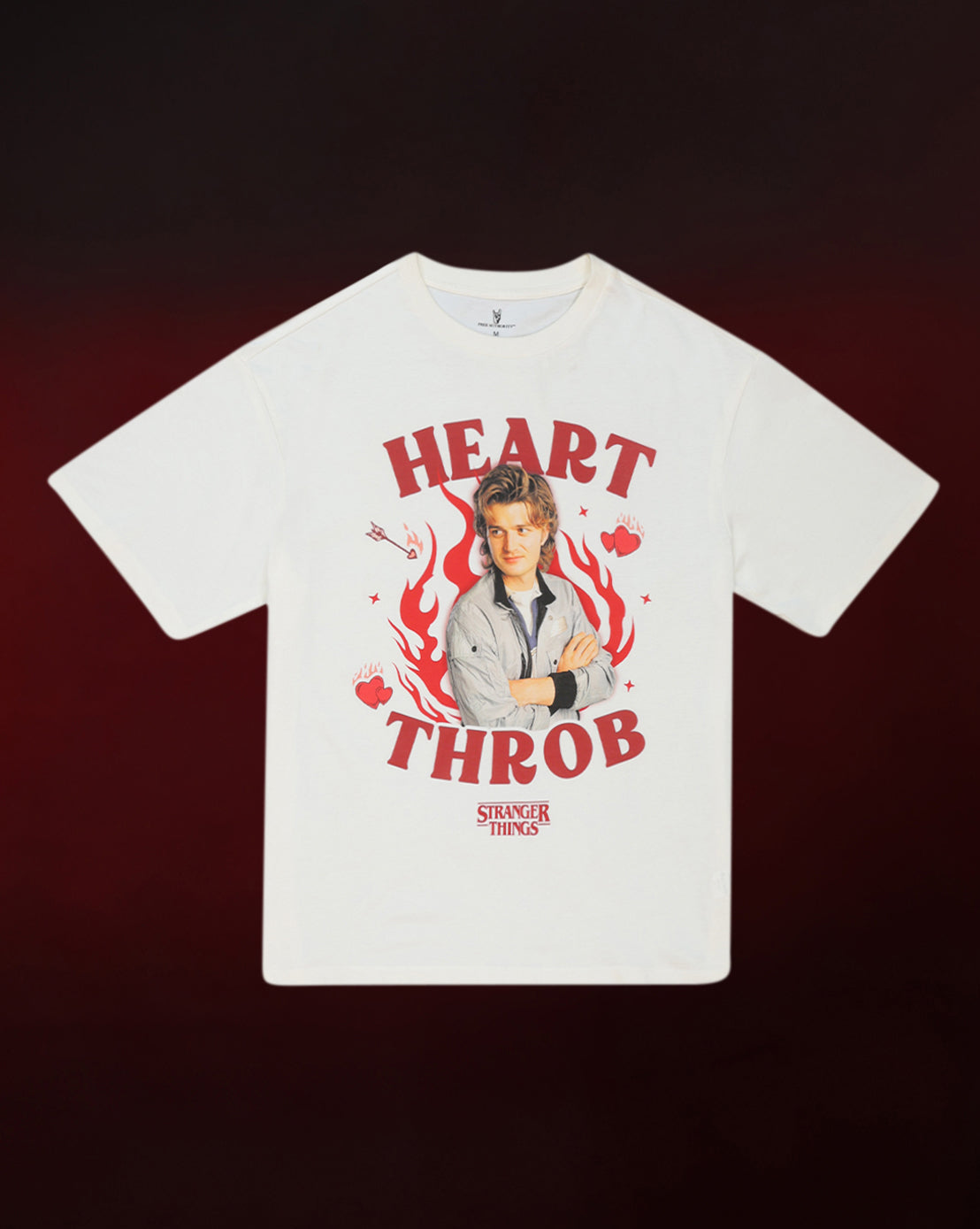 Stranger Things Steve Harrington Heart Throb Oversized Tshirt Unisex