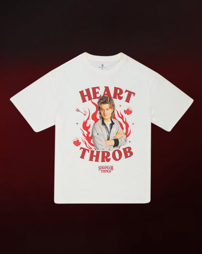 Stranger Things Steve Harrington Heart Throb Oversized Tshirt Men