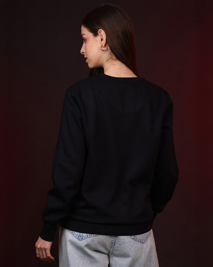Stranger Things Hellfire Club Ugly Sweater Theme Relaxed Fit Sweatshirt Women