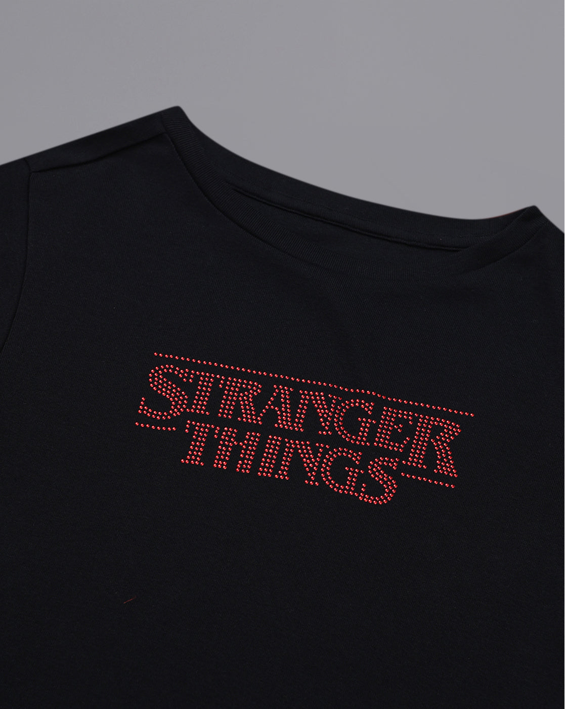 Stranger Things Regular Fit Crop Tshirt For Women