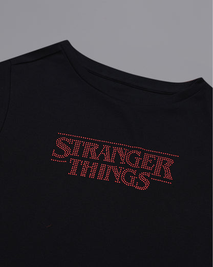 Stranger Things Rhinestones Baby Tee