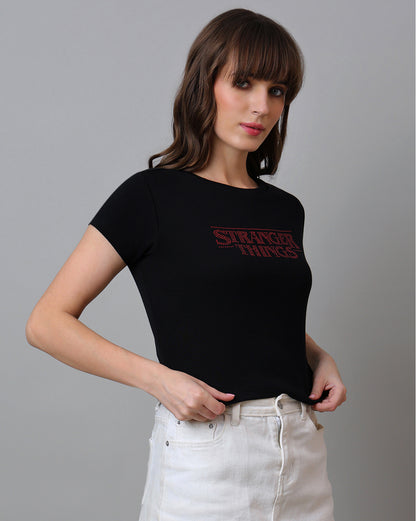 Stranger Things Rhinestones Baby Tee